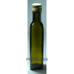 Butelka Marasca zielona   0,5 L komplet z czarną  zakrętką